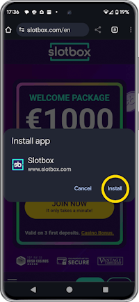 Slotbox game thumbnail showcasing slots